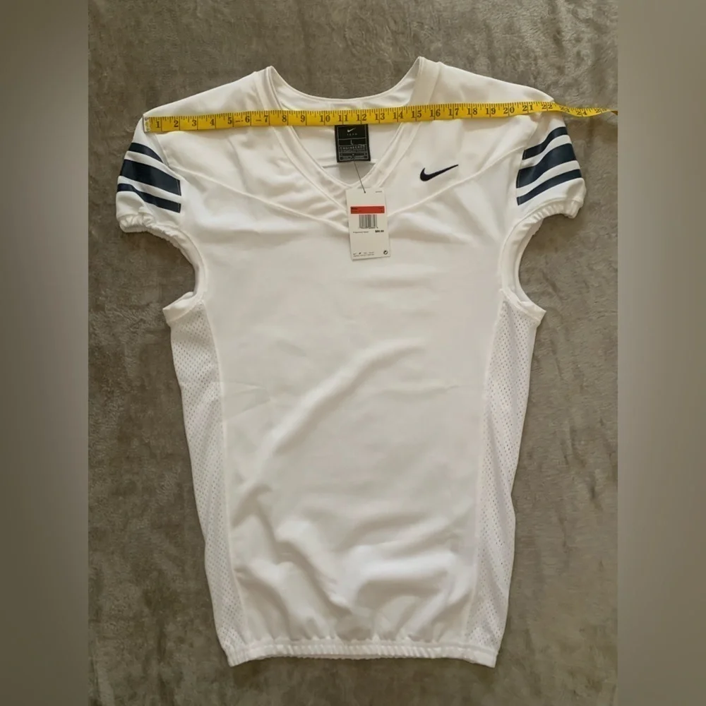 Nike Football Jersey Adult White And Blue Stripes Men’s Size L